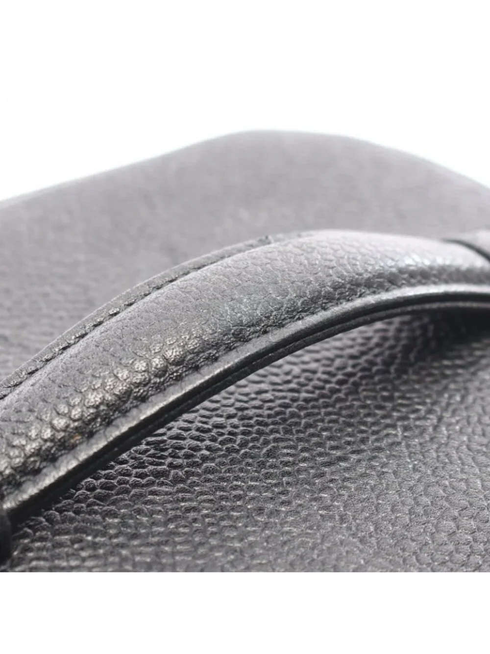 Chanel Handbag CC Logo Black Caviar Leather